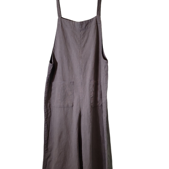 Black Label Pants - Black Label Oliver Green Sleeveless Oversized Brown Bag Jumpsuit Sz Medium